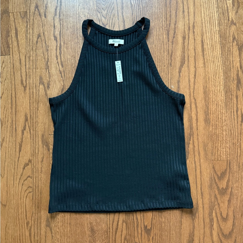 Madewell Black Ribbed Tank